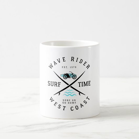 Mug Heure de Surf du cavalier de vague