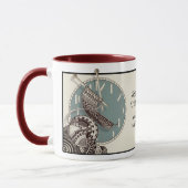Mug Heure de tricoter l'art de griffonnage d'aiguilles (Gauche)