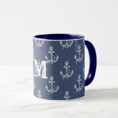 Mug Heure d'été Monogramme Océan (Devant droit)