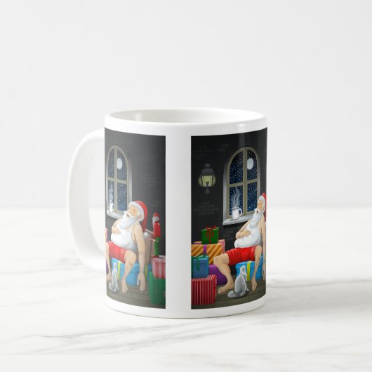 Mug Heure du café du Père Noël (Devant gauche)