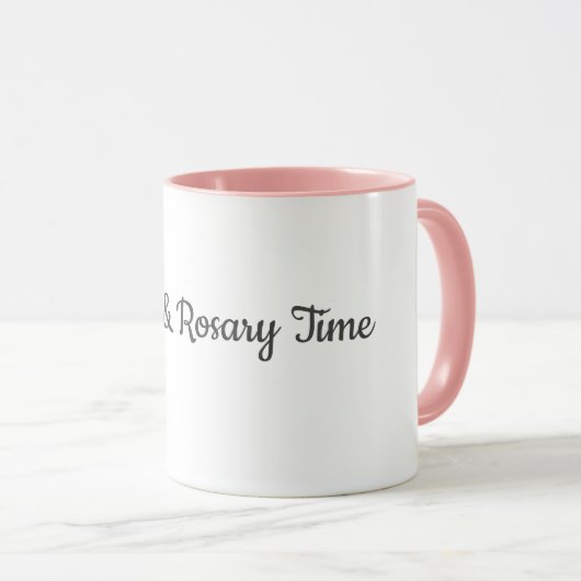Mug Heure du café et du Rosaire (Devant droit)