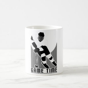 Mug Heure du jeu - Hockey (Blanc)