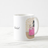 Mug Heure du thé de l'ours et du lapin Nom personnalis (Devant droit)