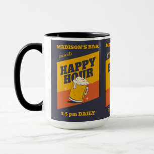 Mug Heure heureuse du texte personnalisé