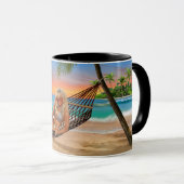 Mug Heure heureuse sur la plage (Devant droit)