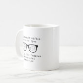 Mug Heures de bureau ouvertes : Problèmes de maths com (Devant gauche)