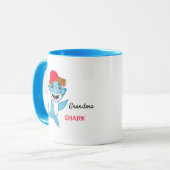 Mug Heureuse famille de requins grand-mère (Devant gauche)