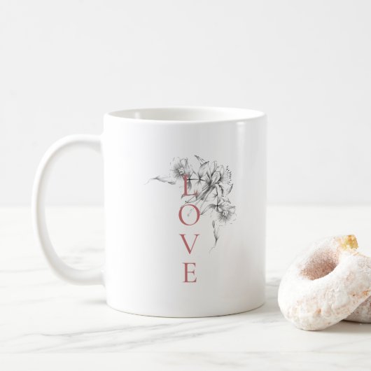 Mug Heureuse Sainte-Valentin 2023 - L'amour est l'amou (Avec donut)
