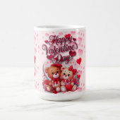 Mug Heureuse Sainte-Valentin Aimant Teddy Bear Couple (Centre)