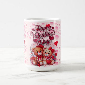 Mug Heureuse Sainte-Valentin Aimant Teddy Bear Couple