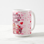 Mug Heureuse Sainte-Valentin Aimant Teddy Bear Couple (Devant droit)