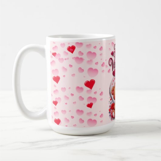 Mug Heureuse Sainte-Valentin Aimant Teddy Bear Couple (Gauche)