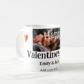 Mug Heureuse Sainte-Valentin ajouter nom de couple pho (Devant gauche)