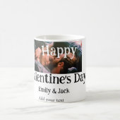 Mug Heureuse Sainte-Valentin ajouter nom de couple pho (Centre)