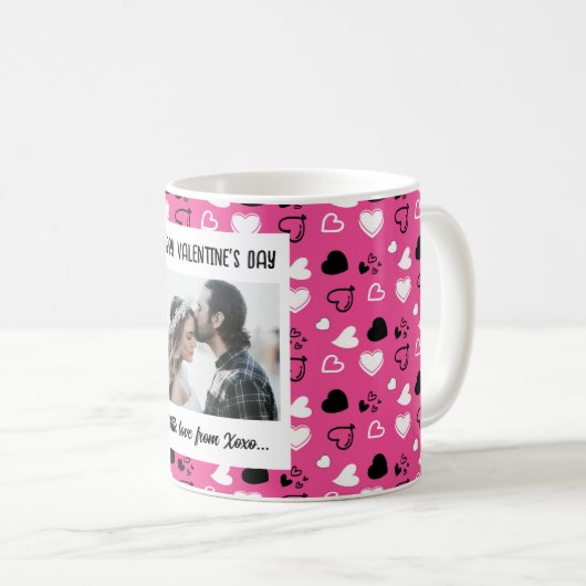 Mug Heureuse Sainte-Valentin avec amour (Devant droit)