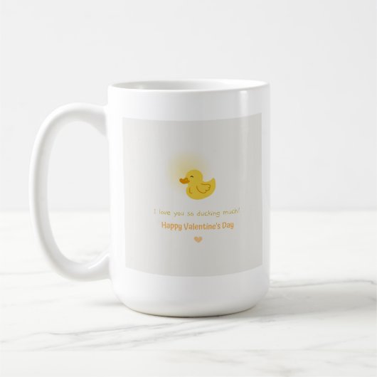 Mug Heureuse Sainte-Valentin Canard beaucoup (Gauche)