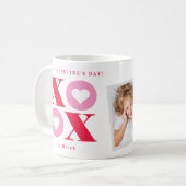 Mug Heureuse Sainte-Valentin cardiaque Xoxo Deux café  (Devant gauche)