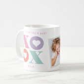 Mug Heureuse Sainte-Valentin cardiaque Xoxo Deux photo (Devant gauche)
