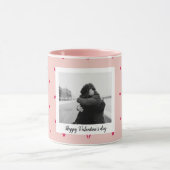 Mug Heureuse Sainte-Valentin | Coeur rose et rouge | C (Centre)