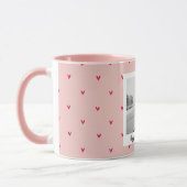 Mug Heureuse Sainte-Valentin | Coeur rose et rouge | C (Gauche)