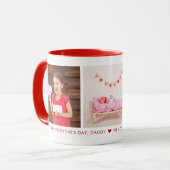 Mug Heureuse Sainte-Valentin Daddy 3 Photo personnalis (Devant gauche)