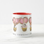 Mug Heureuse Sainte-Valentin de balloon à air chaud (Centre)