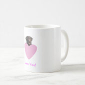 Mug Heureuse Sainte-Valentin de labrador retriever (Devant droit)