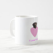 Mug Heureuse Sainte-Valentin de labrador retriever (Devant gauche)