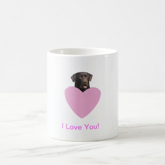 Mug Heureuse Sainte-Valentin de labrador retriever (Centre)