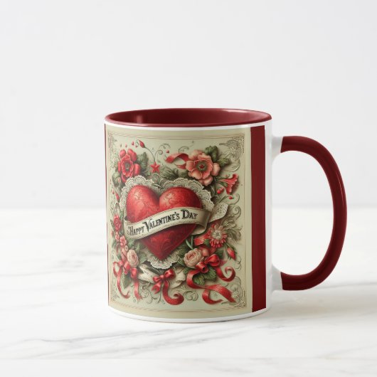 Mug Heureuse Sainte-Valentin, décoration, (Droite)