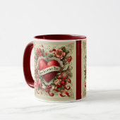 Mug Heureuse Sainte-Valentin, décoration, (Devant gauche)