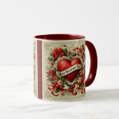 Mug Heureuse Sainte-Valentin, décoration, (Devant droit)