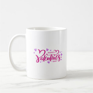 Mug Heureuse Sainte-Valentin en rose et violet