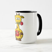 MUG "HEUREUSE SAINTE-VALENTIN" GIRAFFE (Devant droit)