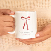 Mug Heureuse Sainte-Valentin mignon rouge Bow
