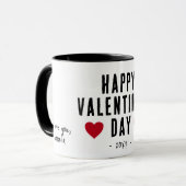 Mug Heureuse Sainte-Valentin moderne Red Hearts (Devant gauche)