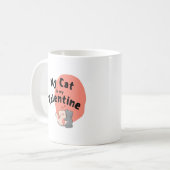 Mug Heureuse Sainte-Valentin - Mon Chat Est Ma Saint V (Devant gauche)