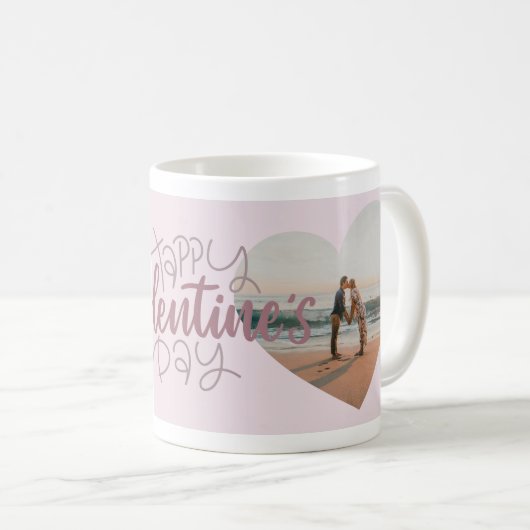Mug Heureuse Sainte-Valentin multicoeur rose (Devant droit)