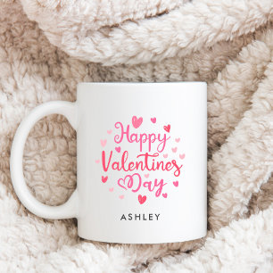 Mug Heureuse Sainte-Valentin Nom personnalisé Love Hea