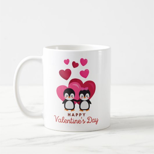 Mug Heureuse Sainte-Valentin Penguin (Gauche)