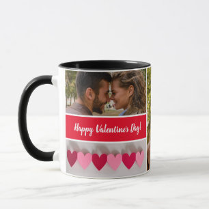 Mug Heureuse Sainte-Valentin personnalisé rouge