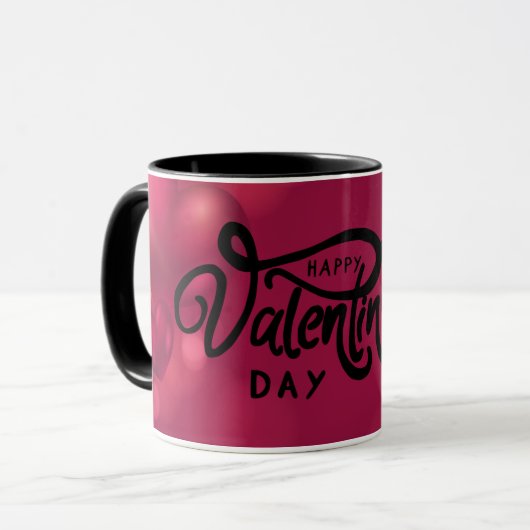 Mug Heureuse Sainte-Valentin Red Hearts (Devant gauche)