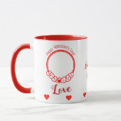Mug Heureuse Sainte-Valentin Romantique Coeurs rouges  (Gauche)