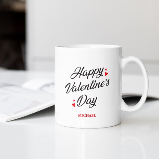 Mug Heureuse Sainte-Valentin romantique Coeurs rouges