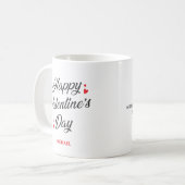 Mug Heureuse Sainte-Valentin romantique Coeurs rouges (Devant gauche)