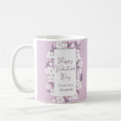 Mug Heureuse Sainte-Valentin romantique rose floral pe (Gauche)