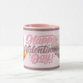 Mug Heureuse Sainte-Valentin rose coeur Multi Photo (Centre)