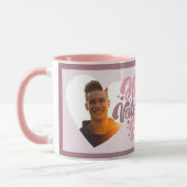 Mug Heureuse Sainte-Valentin rose coeur Multi Photo (Gauche)