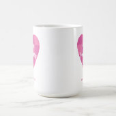 Mug Heureuse Sainte-Valentin rose plat (Centre)