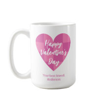 Heureuse Sainte-Valentin rose plat